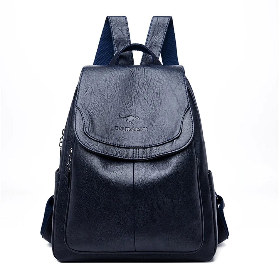 Ladies' Leather Backpack - Vegan Leather - Practical & Stylish