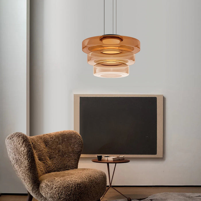 Glass Pendant Lamp Bauhaus Style - Adjustable