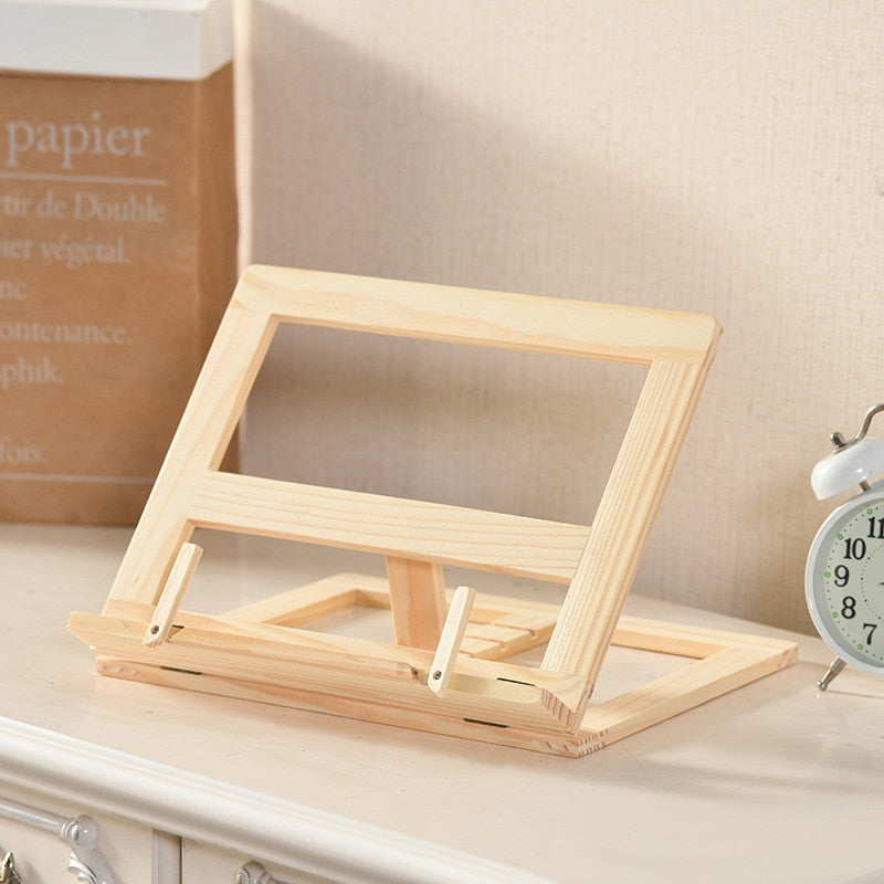Wooden Book Stand - Multi-Device Holder Design
