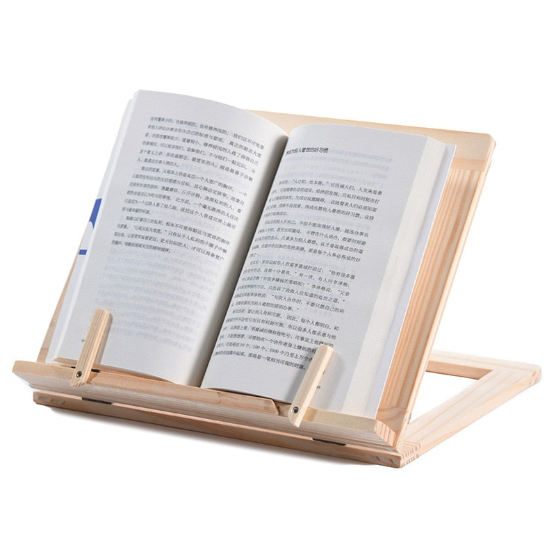 Wooden Book Stand - Multi-Device Holder Design