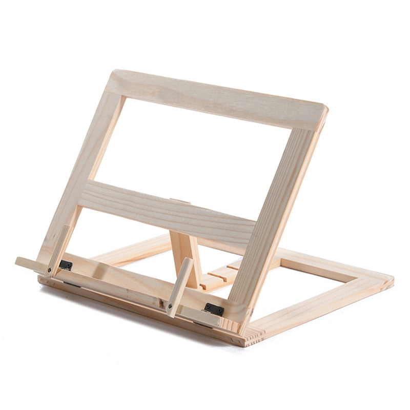 Wooden Book Stand - Multi-Device Holder Design
