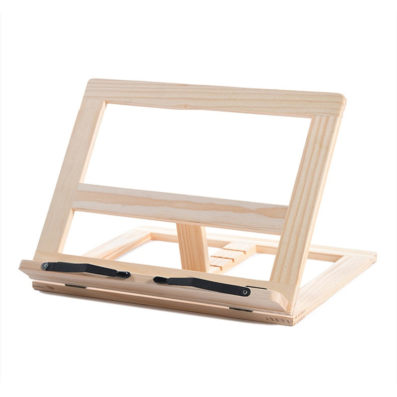 Wooden Book Stand - Multi-Device Holder Design