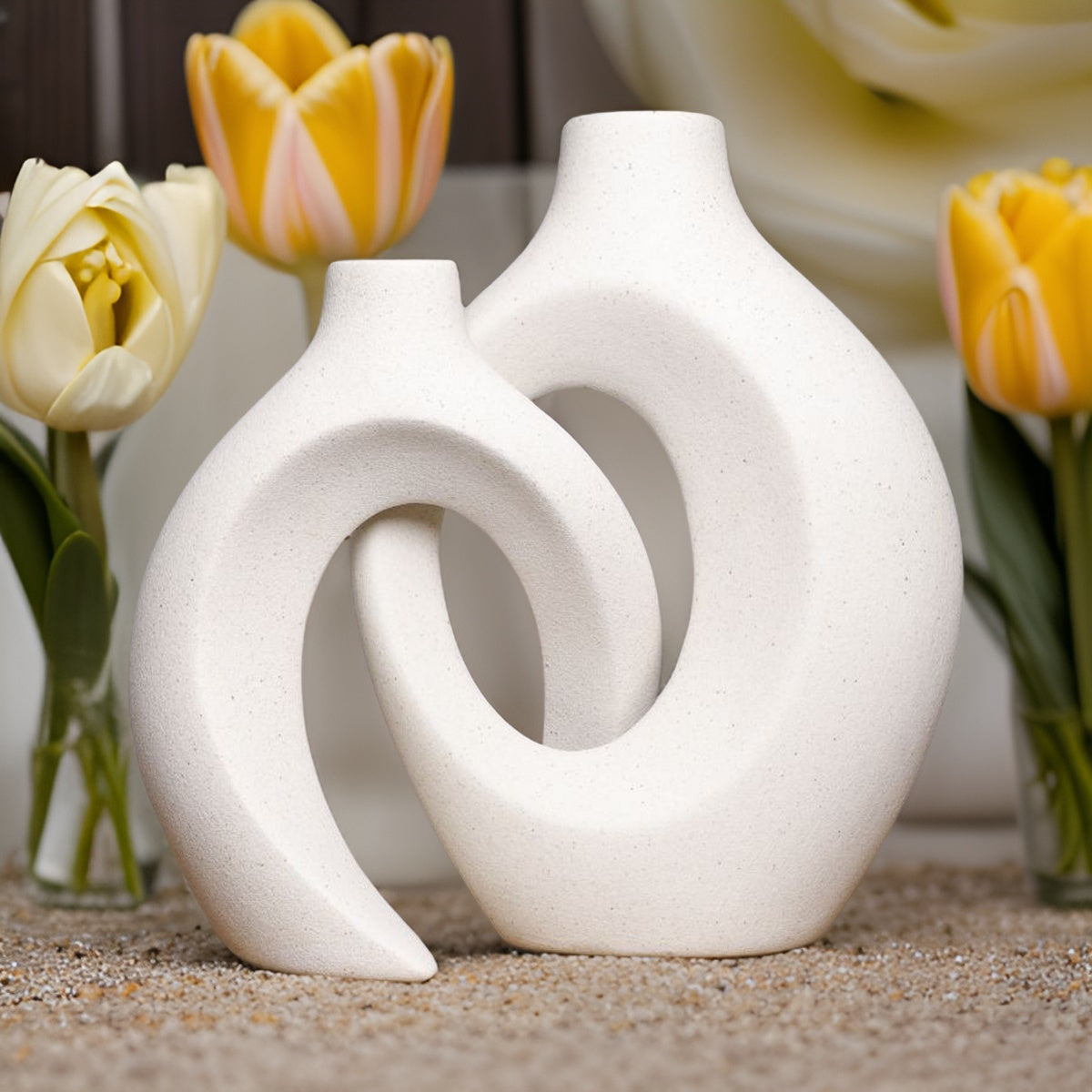 Flower Vase - Interwoven Design | Elegant Decoration
