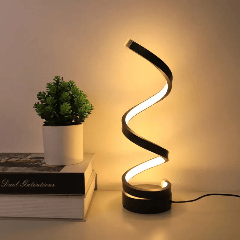 Spiral LED Table Lamp | Modern Design | Dimmable