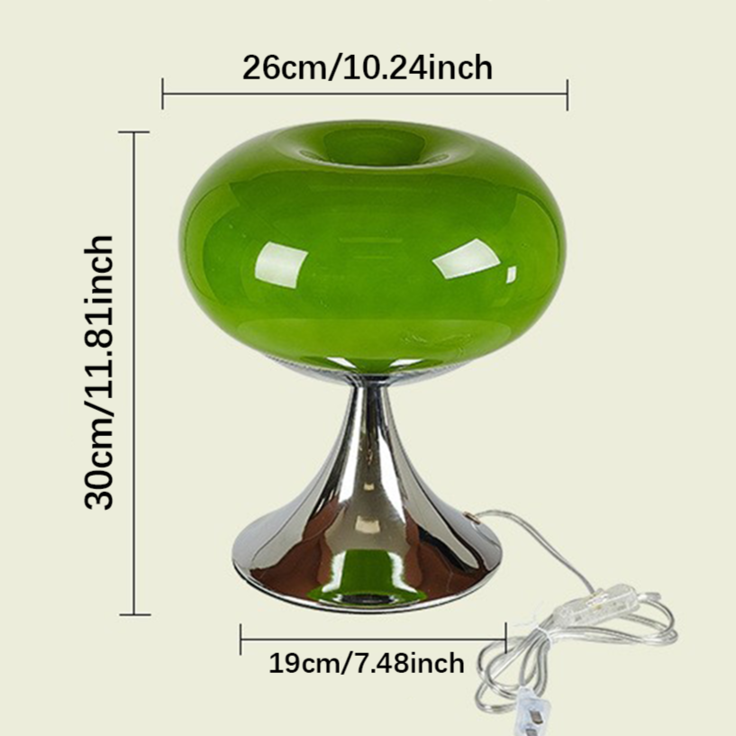 Lumière Table Lamp - Vintage Glass Bauhaus Style | Ambient Lighting