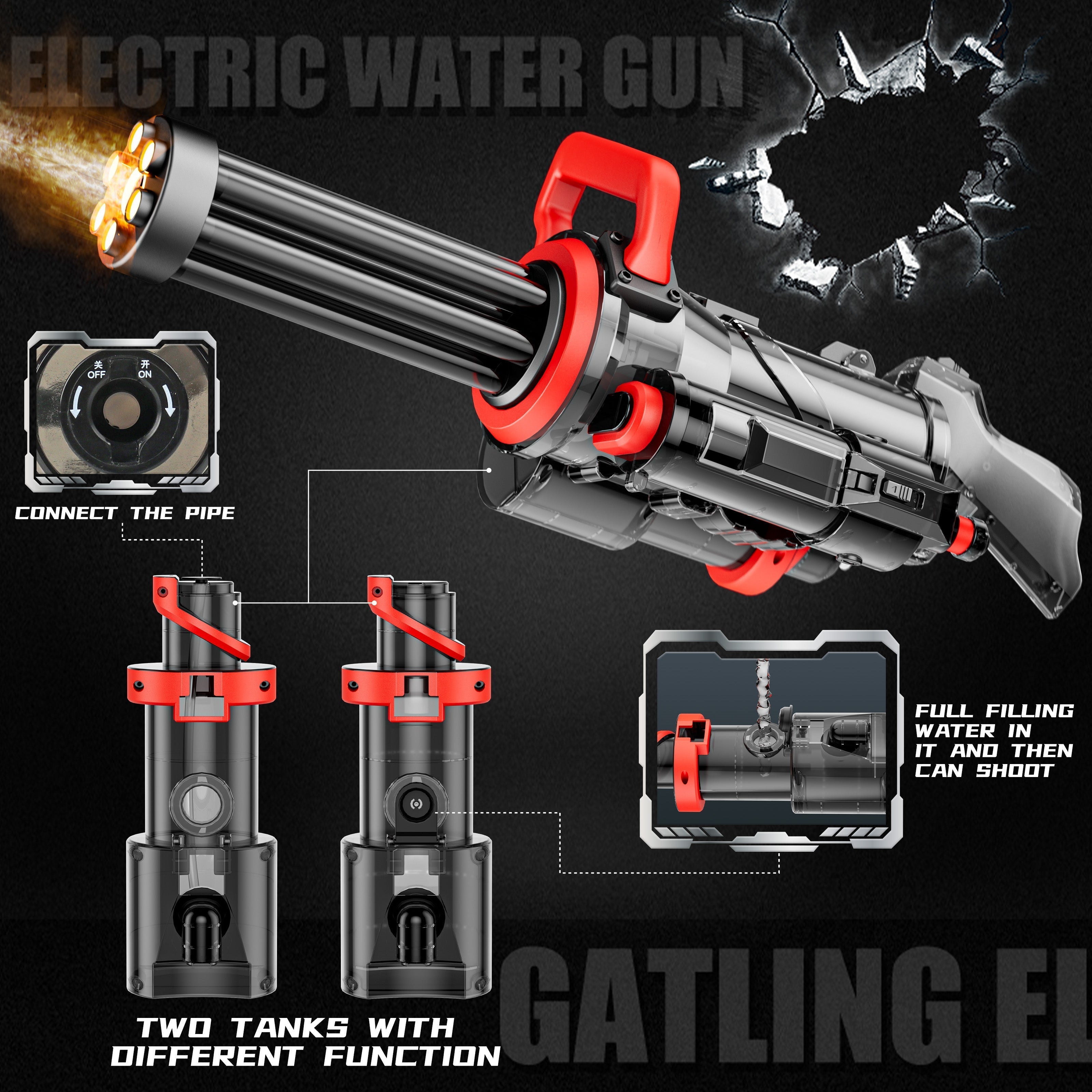 Electric Water Gun - Automatic Water Blaster for Children & Adults