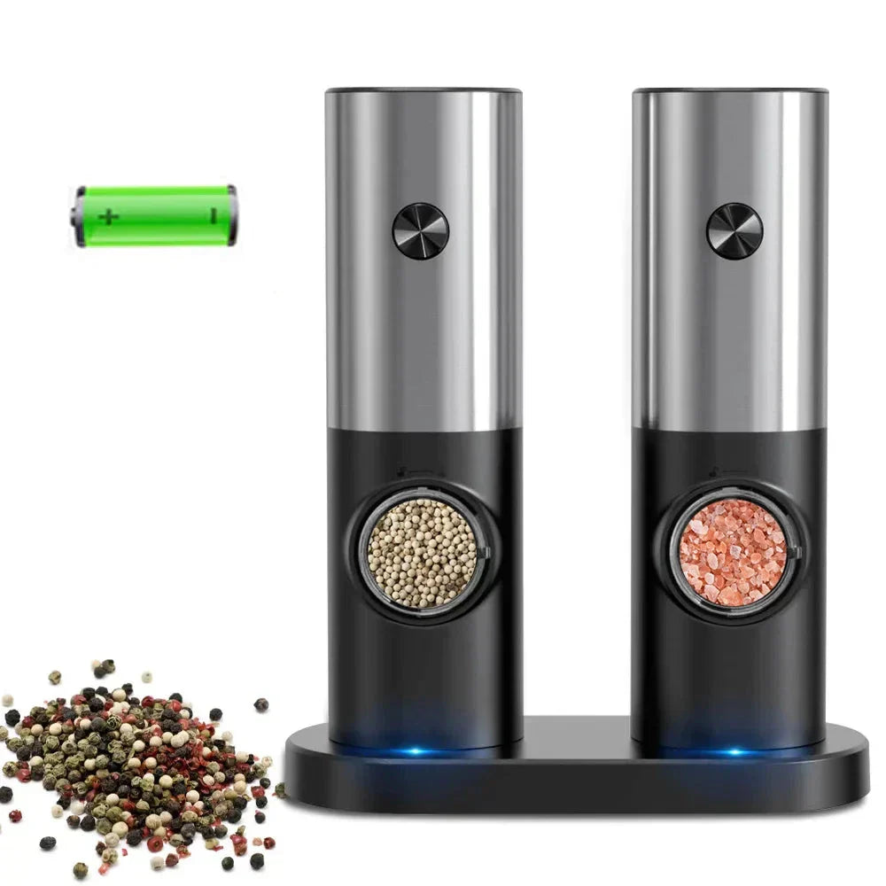 Electric Pepper and Salt Mill with LED Lighting