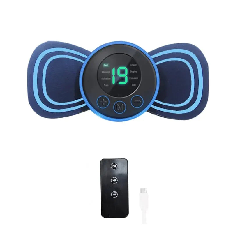 Portable Electric Mini Neck Massager with Pad & Remote Control | Smart Massager
