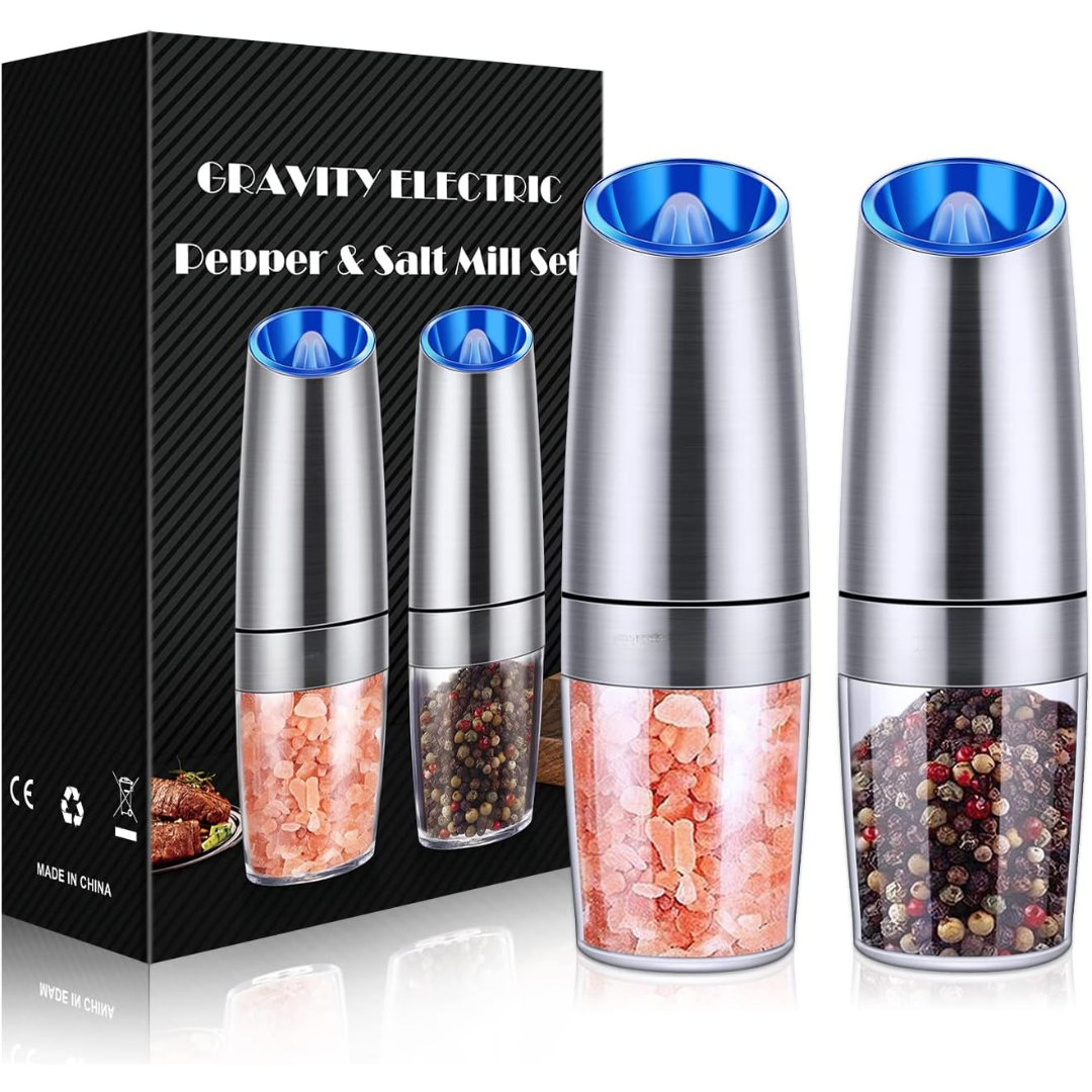 Rechargeable Electric Pepper and Salt Mill Set - GrindMaster Duo