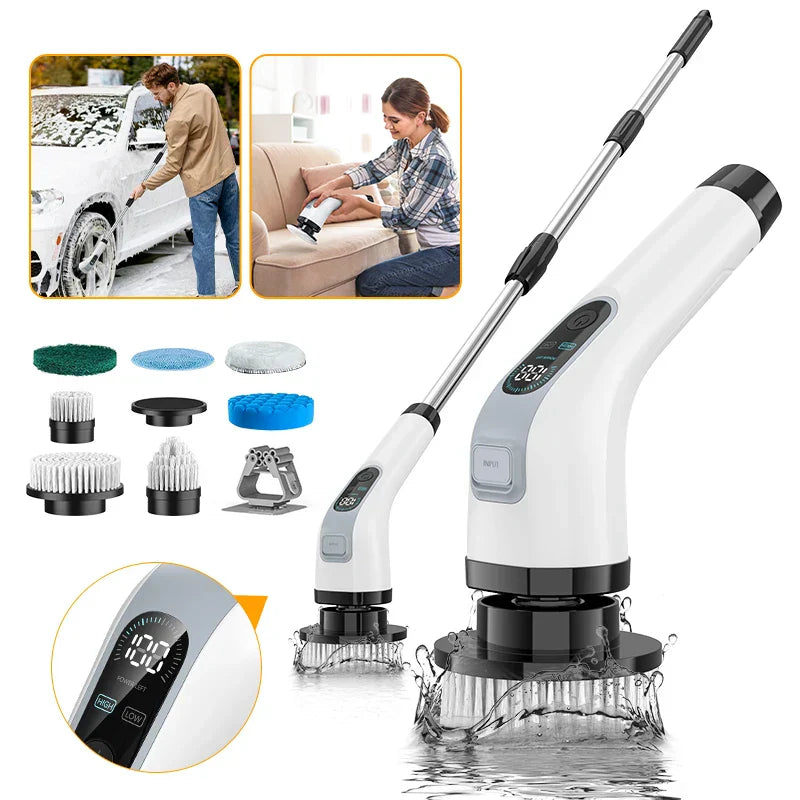Wireless Electric Cleaning Brush with 7 Cleaning Attachments - SpinClean
