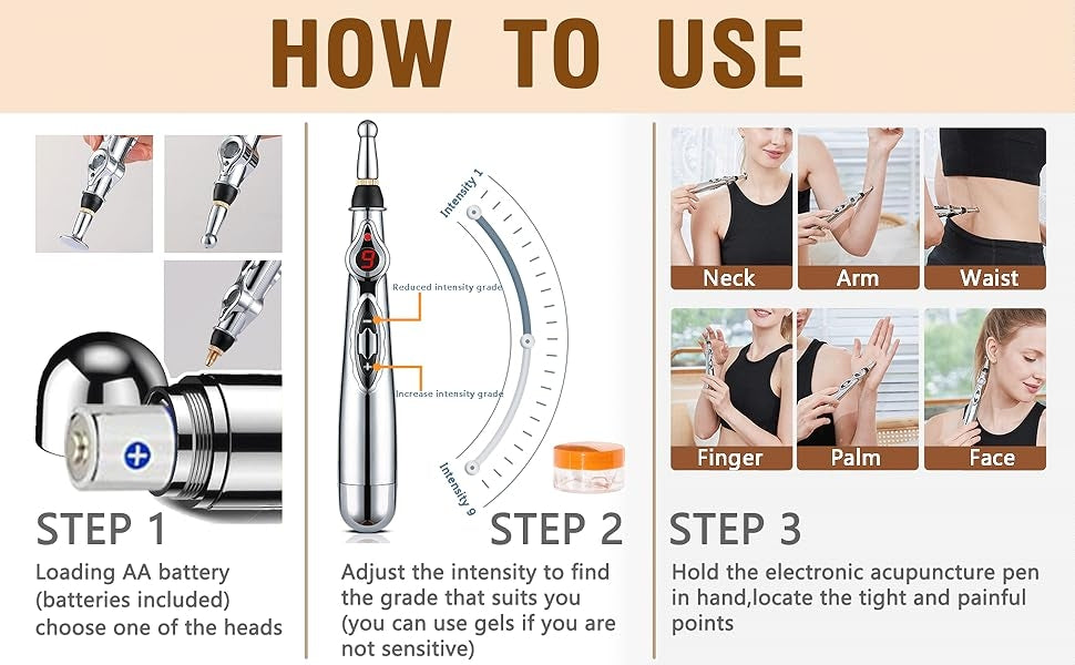 Electronic Acupuncture Pen - Meridian Energy Massage Pen for Pain Relief