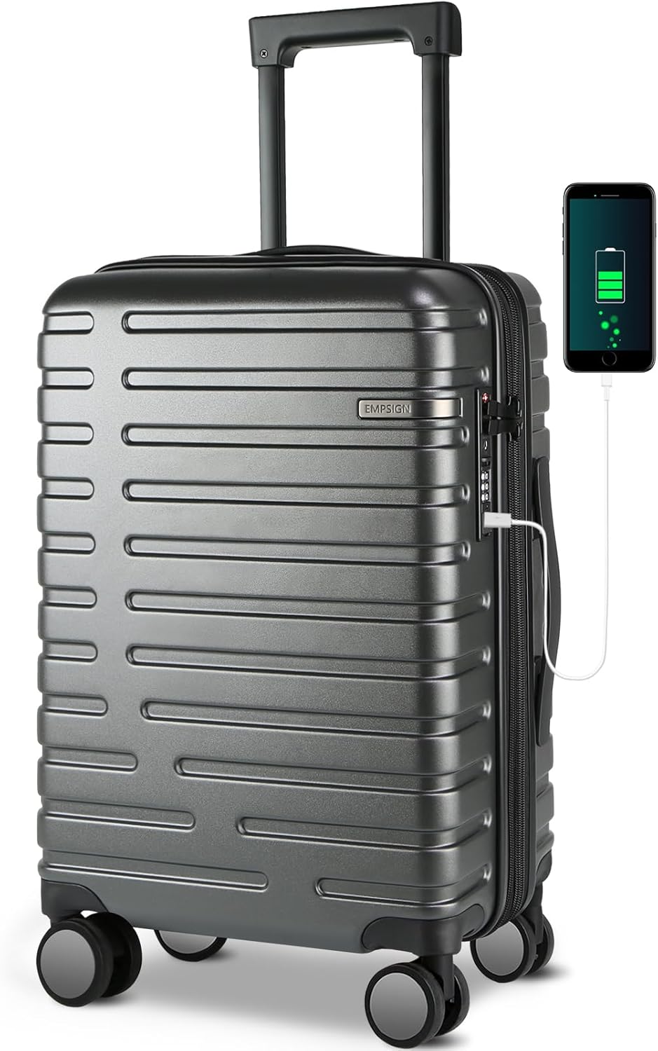 Expandable Hard Shell Suitcase with Spinner Wheels and TSA Lock