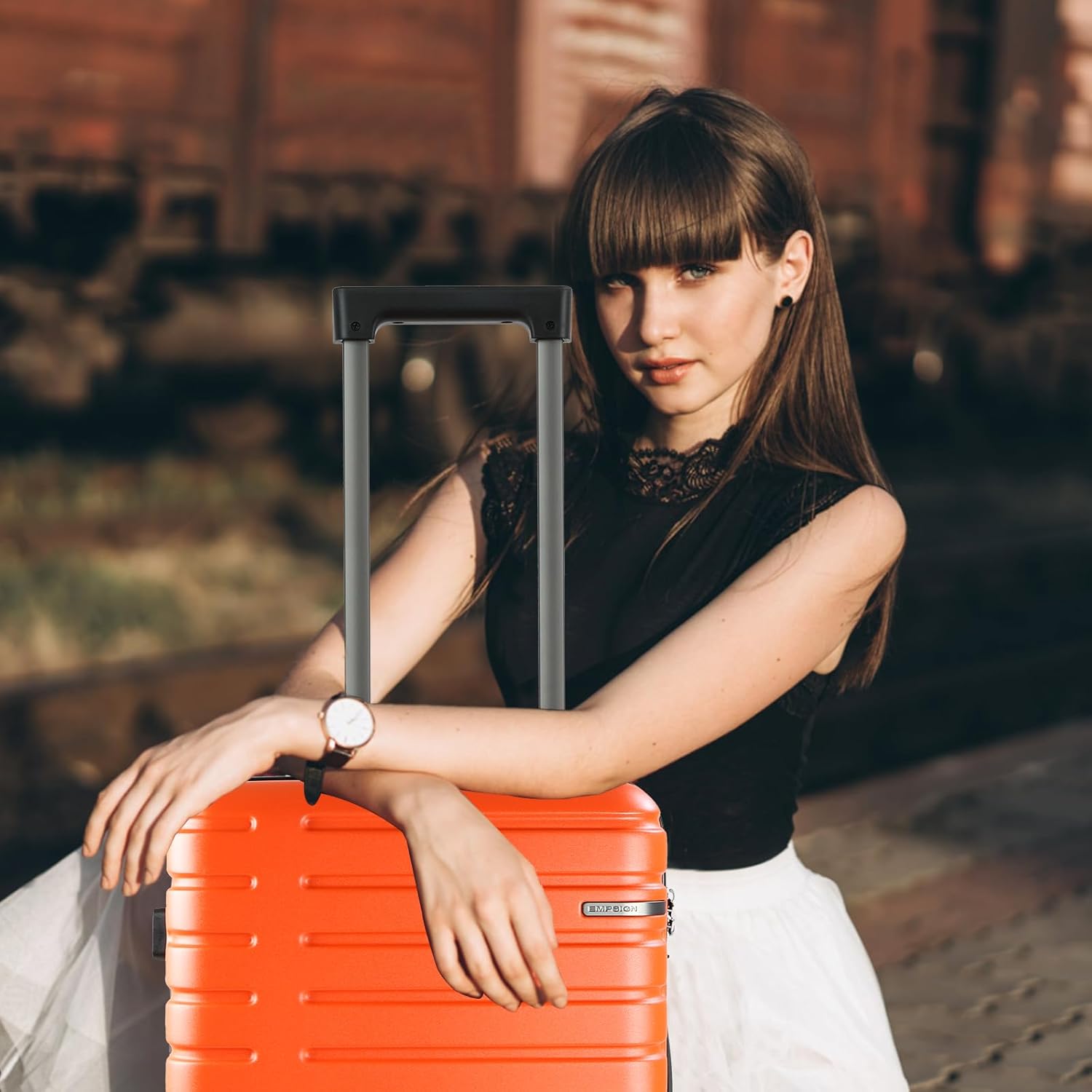 Expandable Hard Shell Suitcase with Spinner Wheels and TSA Lock