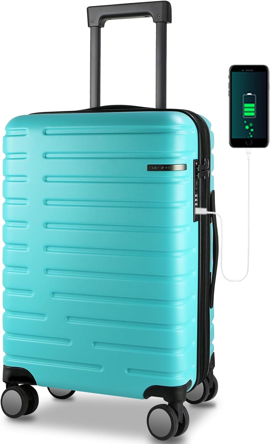Expandable Hard Shell Suitcase with Spinner Wheels and TSA Lock