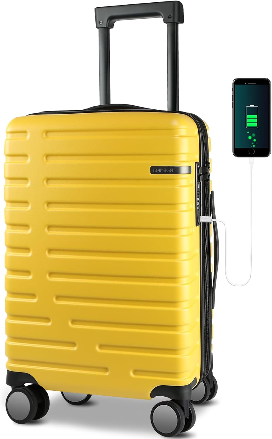 Expandable Hard Shell Suitcase with Spinner Wheels and TSA Lock