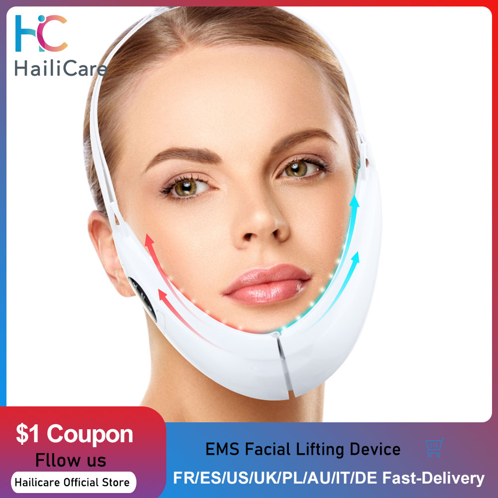 EMS Facial Slimmer with LED Therapy - Slimmer Face and Double Chin Removal