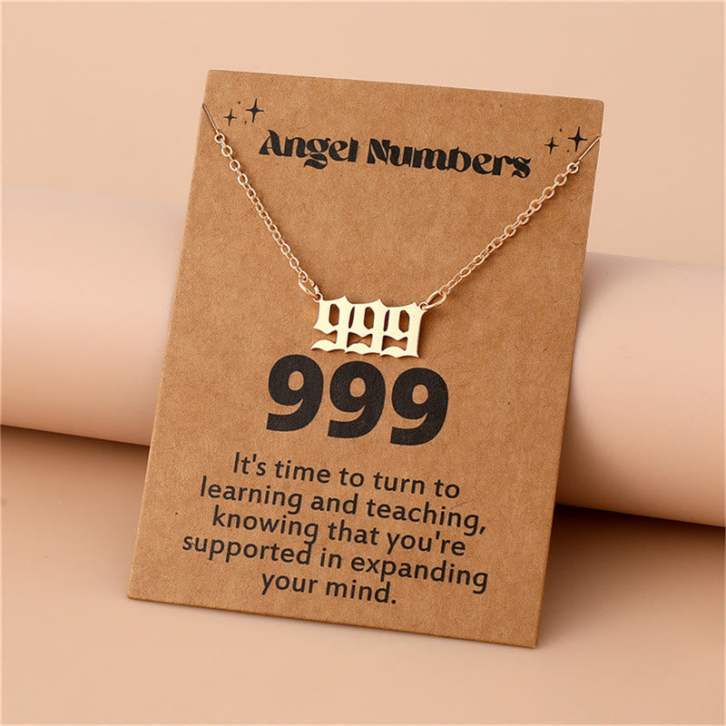 Angel Numbers Necklace in Stainless Steel – Celestia