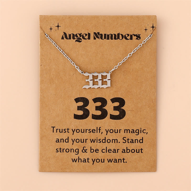 Angel Numbers Necklace in Stainless Steel – Celestia