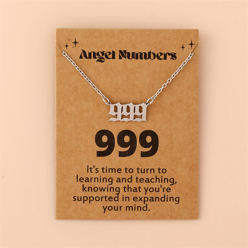 Angel Numbers Necklace in Stainless Steel – Celestia