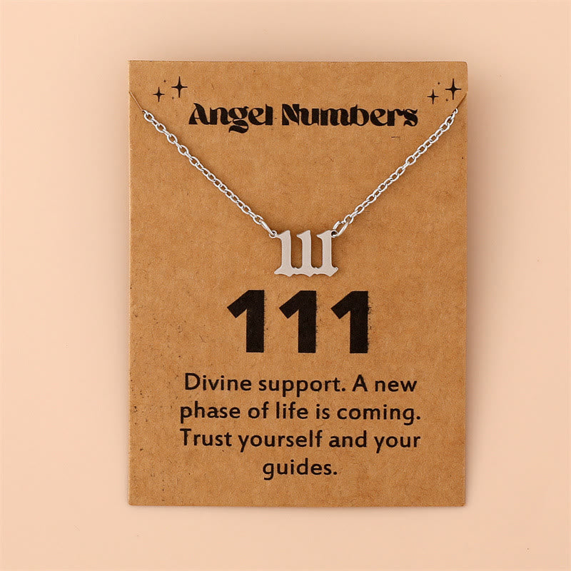 Angel Numbers Necklace in Stainless Steel – Celestia