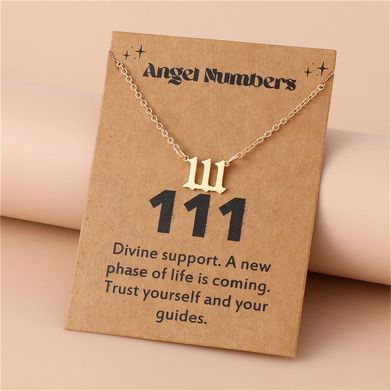 Angel Numbers Necklace in Stainless Steel – Celestia