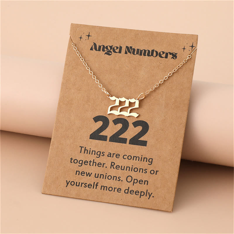 Angel Numbers Necklace in Stainless Steel – Celestia