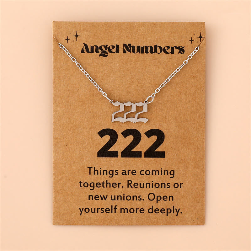 Angel Numbers Necklace in Stainless Steel – Celestia