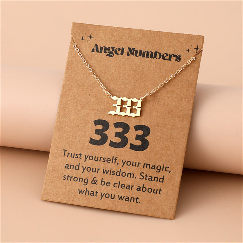 Angel Numbers Necklace in Stainless Steel – Celestia
