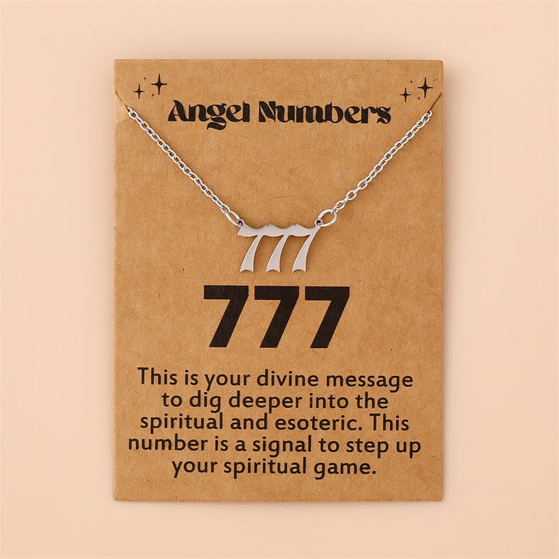 Angel Numbers Necklace in Stainless Steel – Celestia