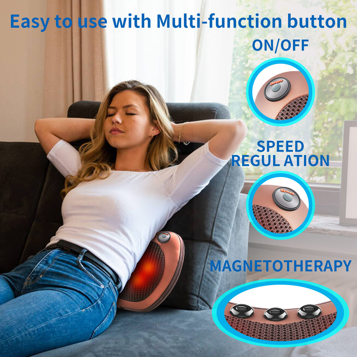 Ergonomic Massage Cushion - Magnetotherapy