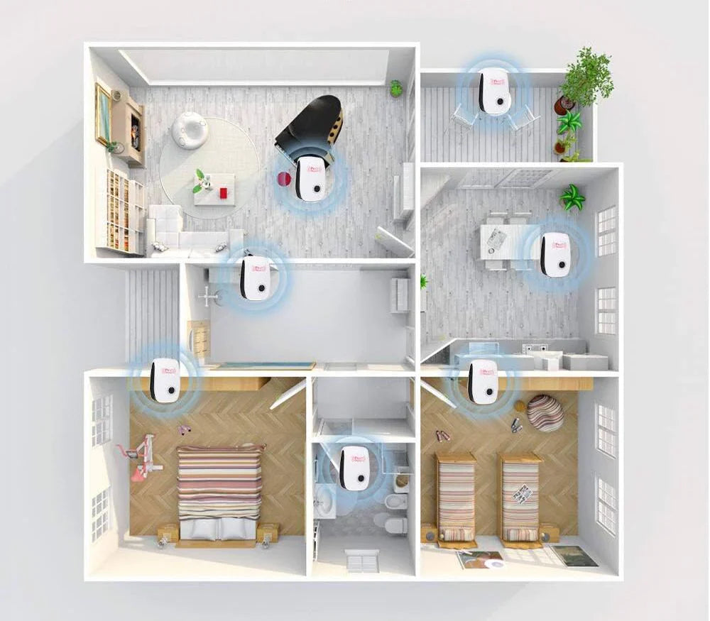 EcoShield Ultrasonic Pest Repeller | Chemical-Free Protection for Insects and Rodents