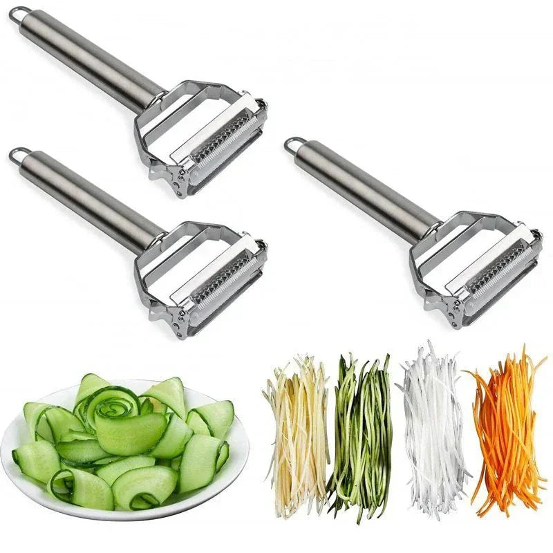 Ultra-Sharp Stainless Steel Multi-Function Vegetable Peeler & Julienne Cutter Potato Carrot Grater