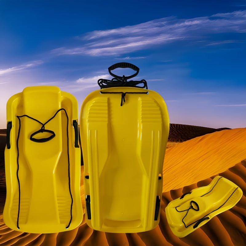 Versatile Ski Sledge with Brake – Perfect for Snow, Grass, and Ice, Incl. Towing Rope