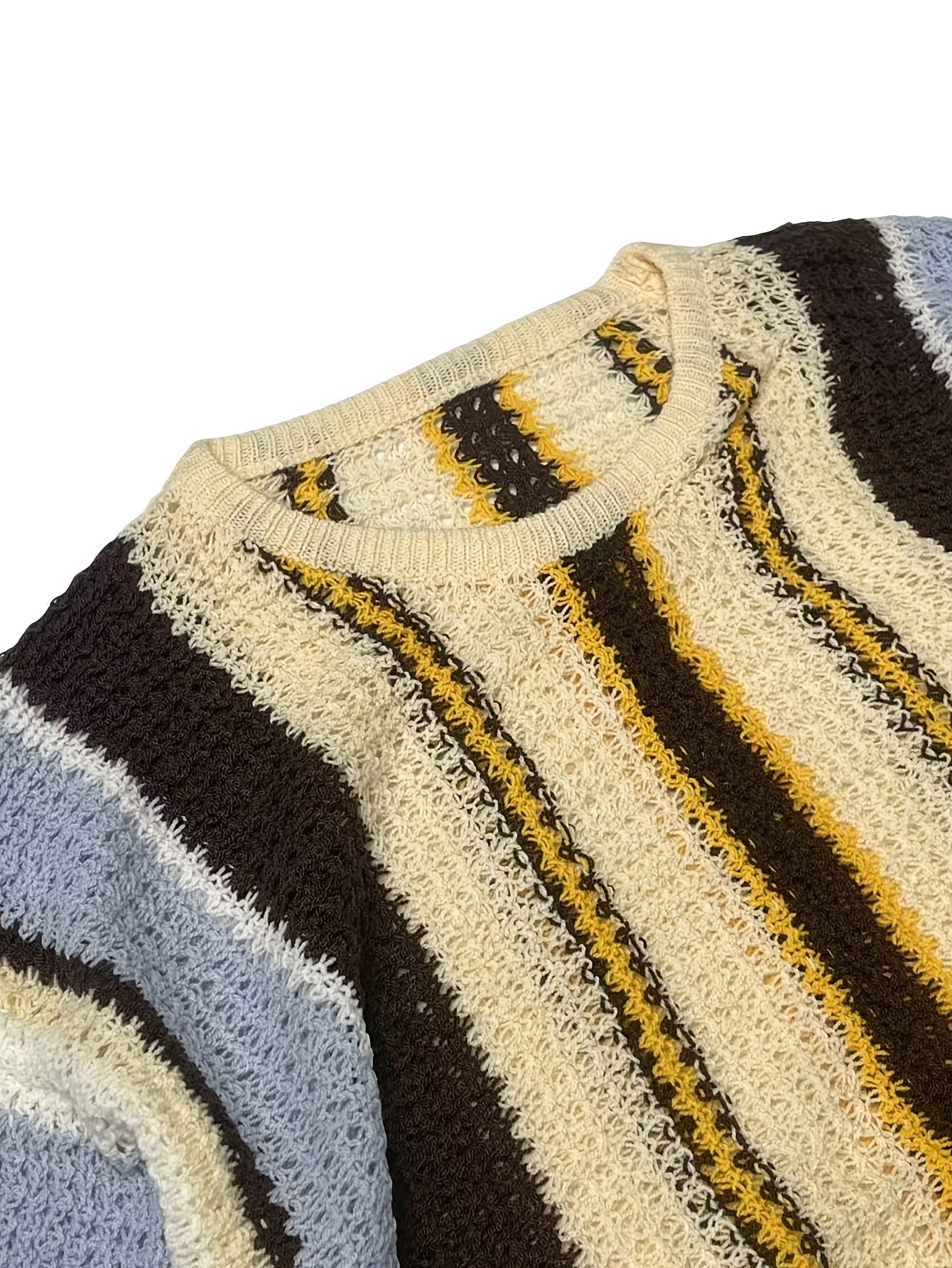 Casual Striped Knitted Jumper – Comfortable and Airy