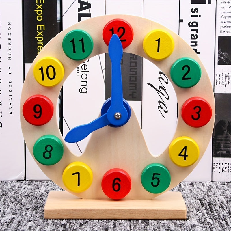 Wooden Learning Clock for Children – Educational Toy to Learn Numbers and Time