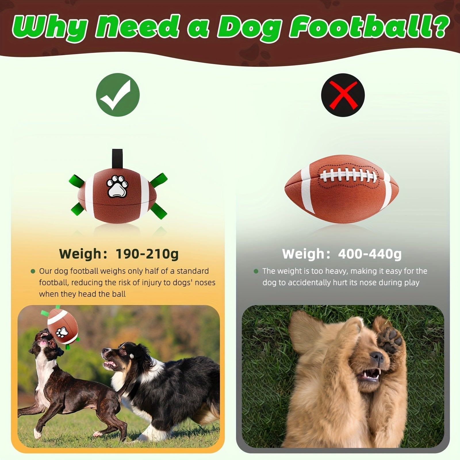 Paw-Perfect Play Football – Durable Rubber Interactive Dog Toy