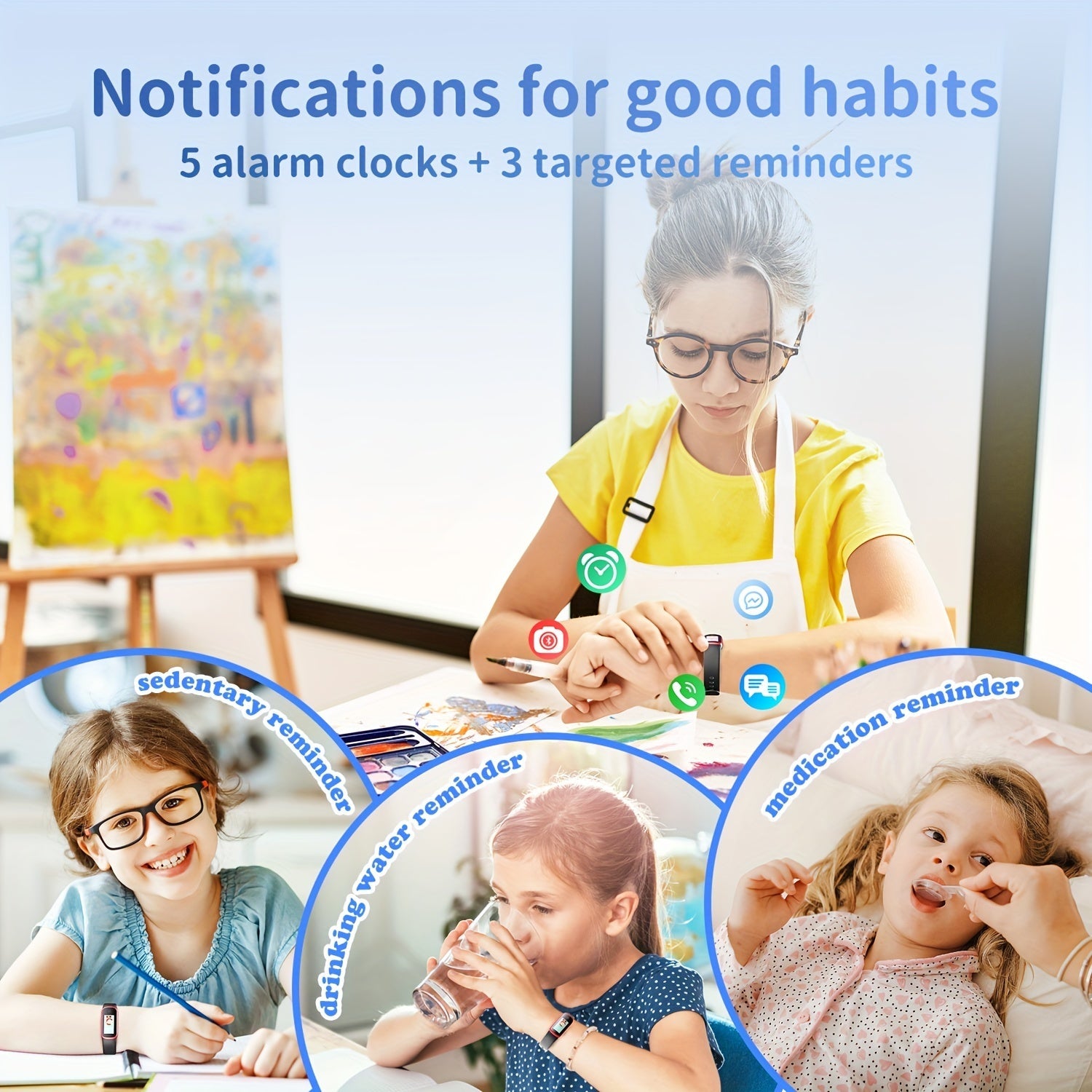 ActiveKid Slim Watch - For Children with Step and Calorie Counter