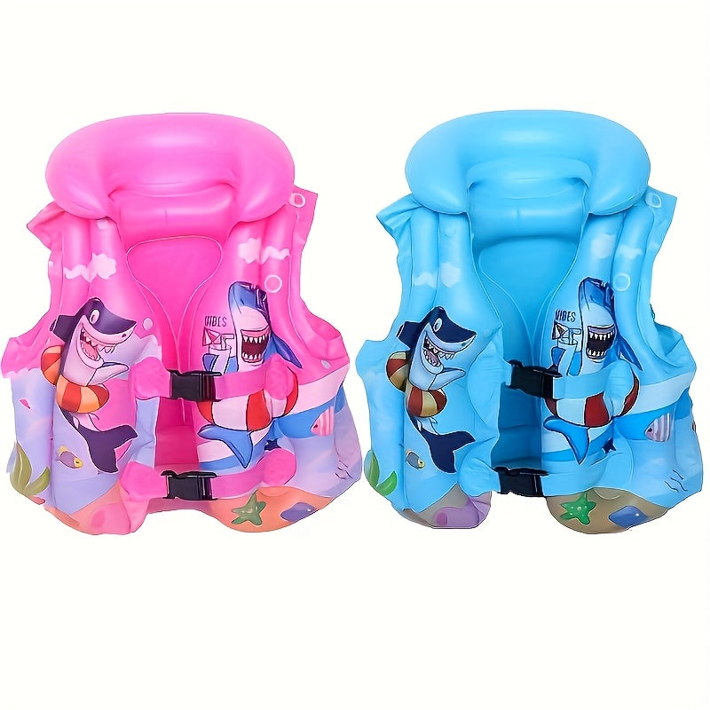 Children's Swim Vest with Shark Print – Comfortable & Safe for Water Fun
