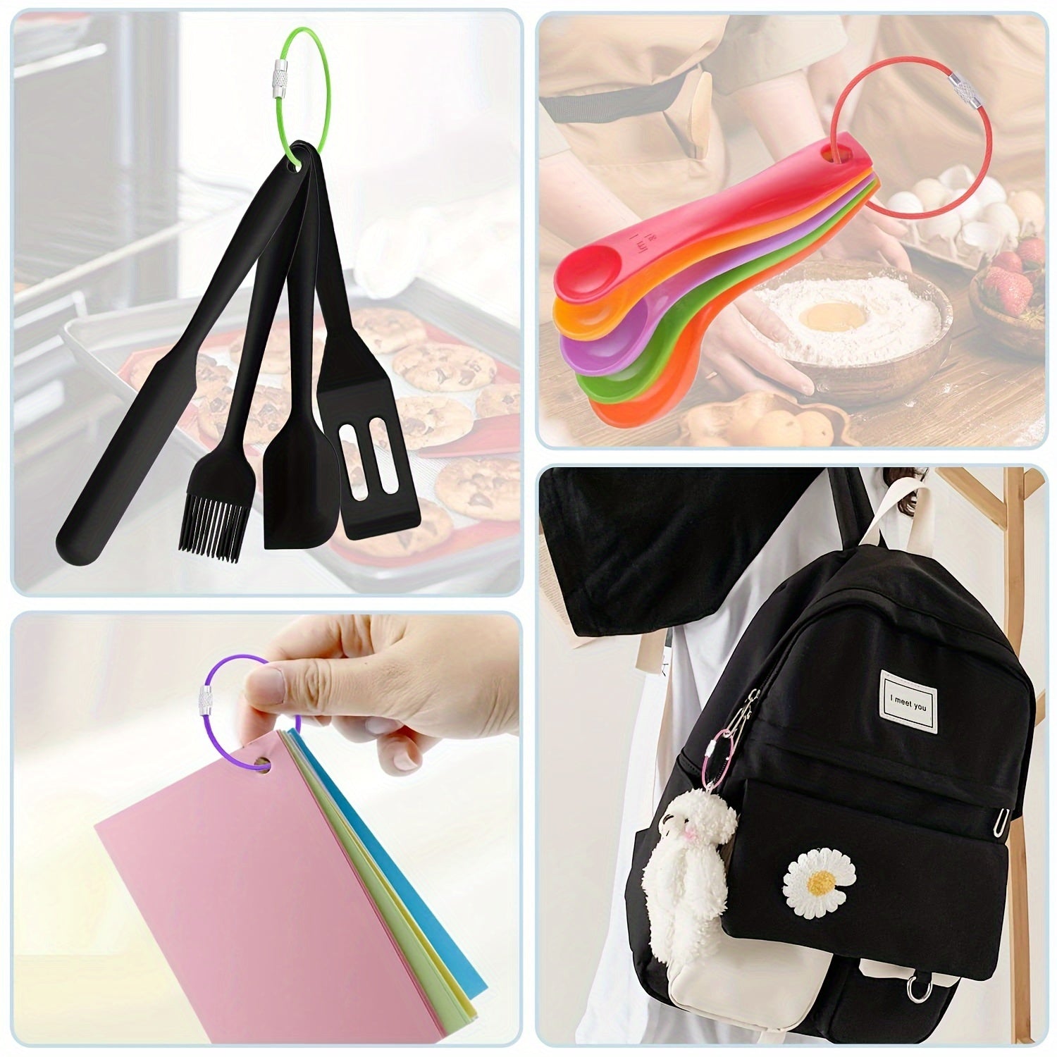 Steel Cable Keychains Set – Durable Keychains for Travel and Outdoor Activities