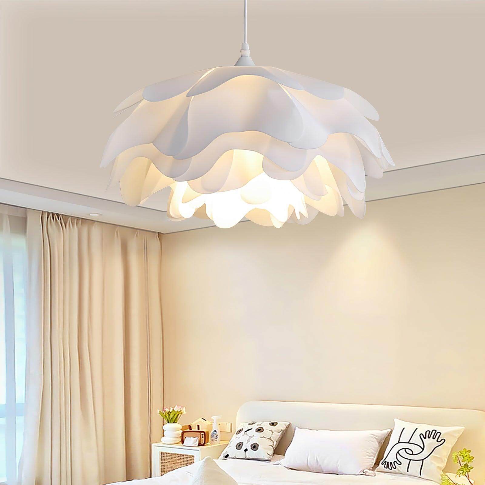 Flower-Shaped Pendant Light - White Pendant Light