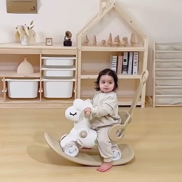 Twist & Ride: 2-in-1 Baby Rocking Horse and Balance Bike - Safe and Fun Toy