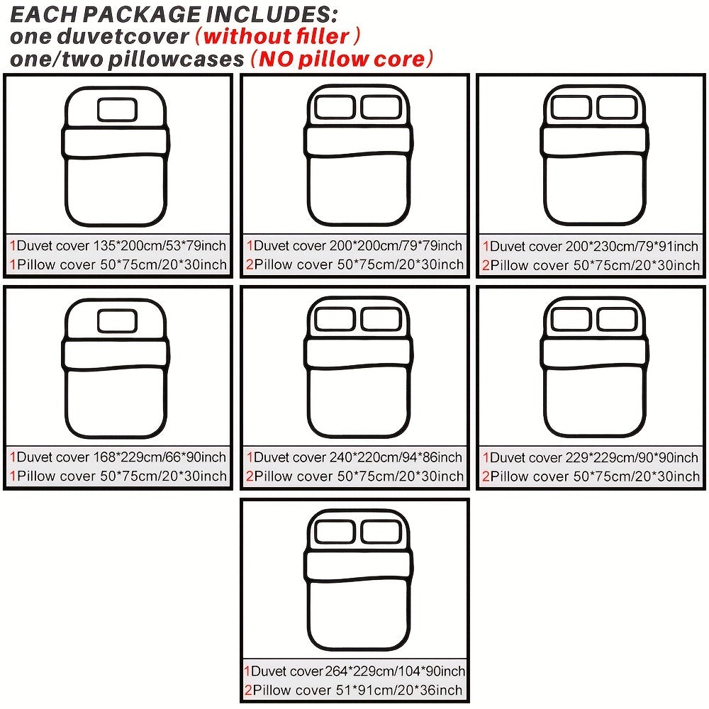 Tufted Bedding Set – Bedspread and Pillowcases with Large Flower Design