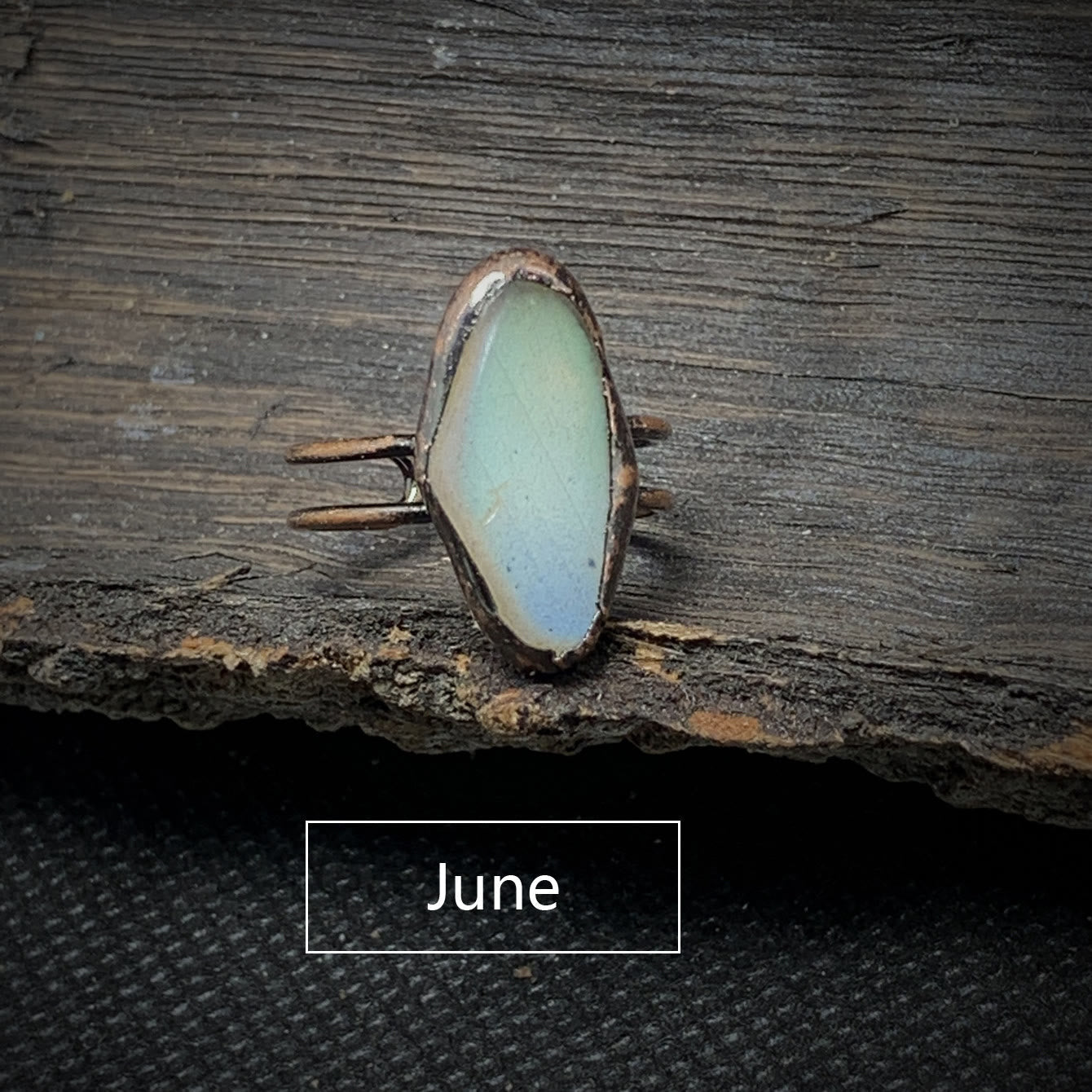 Natural Raw Stone Birth Ring – Selina