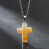 Necklace with Cross made of Natural Gemstones – Seraphina