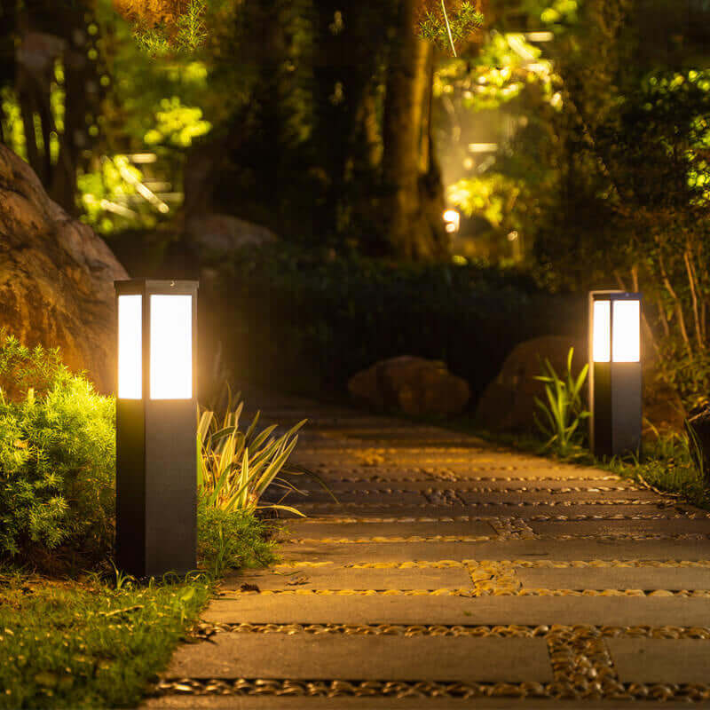 Modern Outdoor Lantern - Square LED Garden Lamp