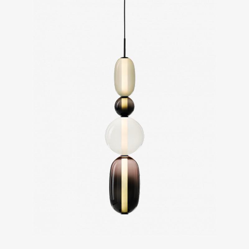 Modern Pendant Light with Coloured Glass