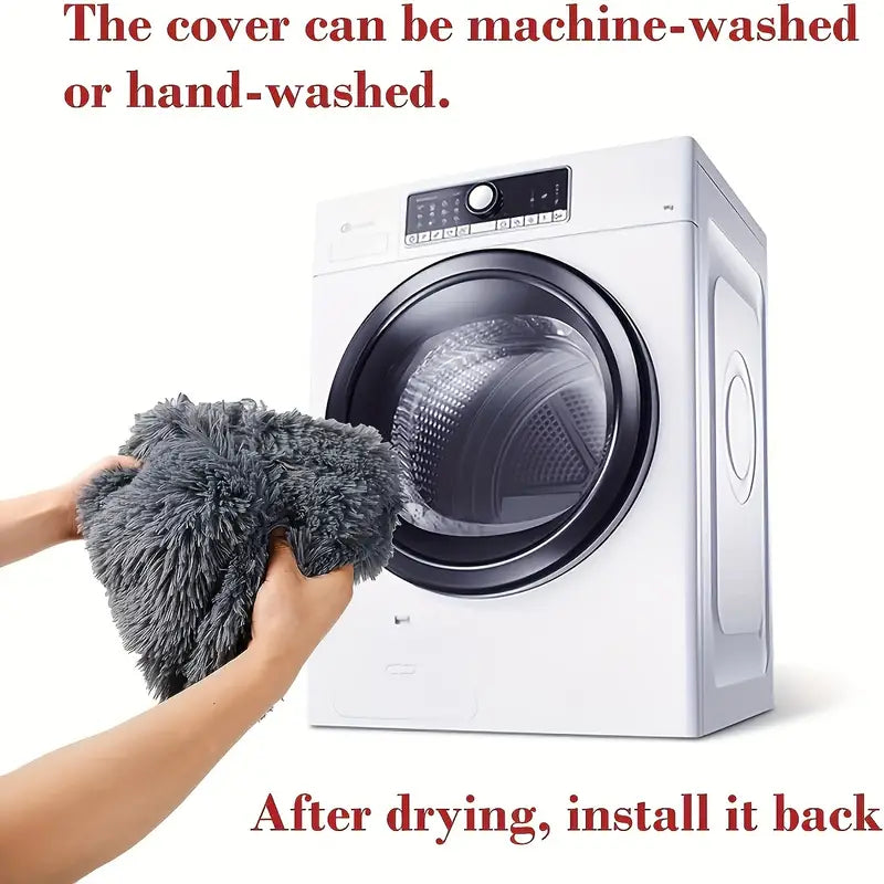 Plush Dog Bed with Removable Washable Cover - Soft and Multifunctional Sleeping Mat for Large, Medium and Small Dogs