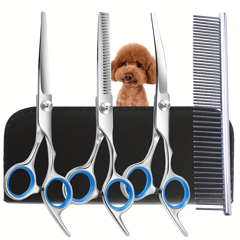 Professional Pet Grooming Set – Scissors and Comb for Perfect Grooming of Dogs and Cats