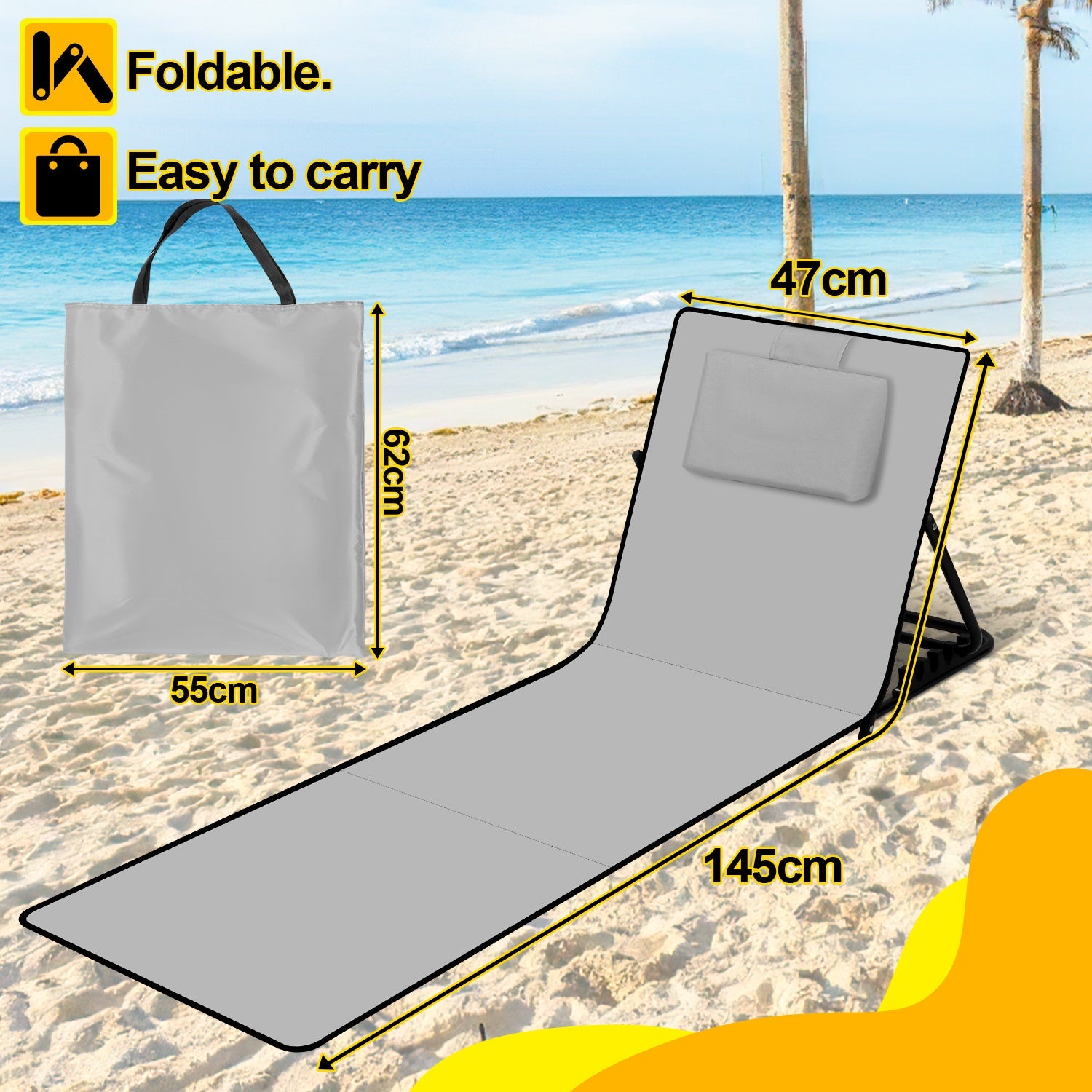RelaxMate Portable Beach Lounger – Comfort and Convenience on the Go
