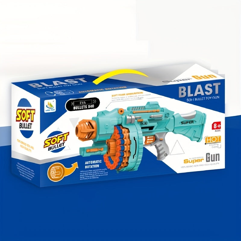 Automatic Foam Blaster – Turquoise Pistol with 40 Foam Balls for Fun Play